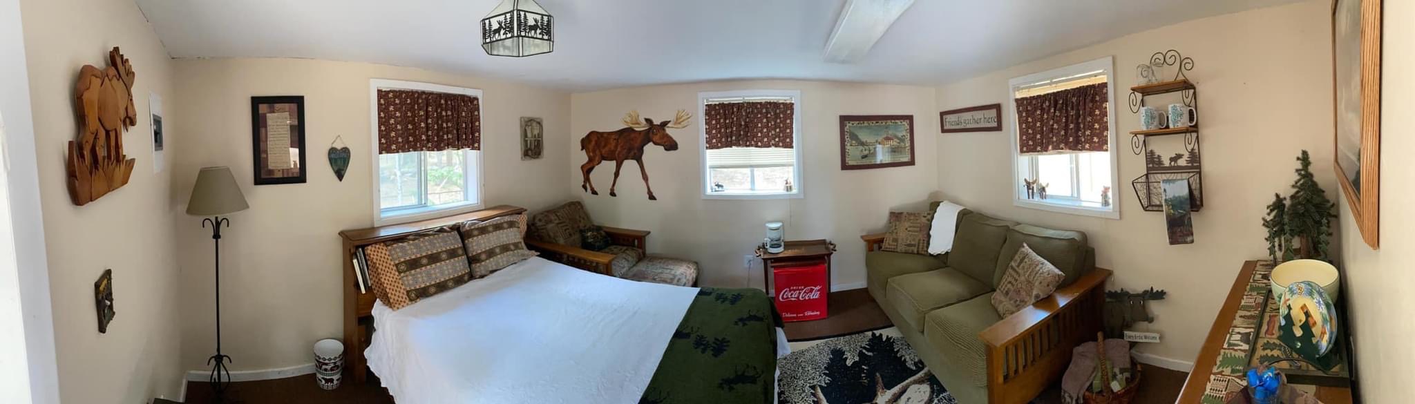 interior of the Maine cabin