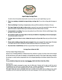 carriage rates and info
