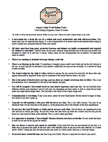 ride info rates and rules
